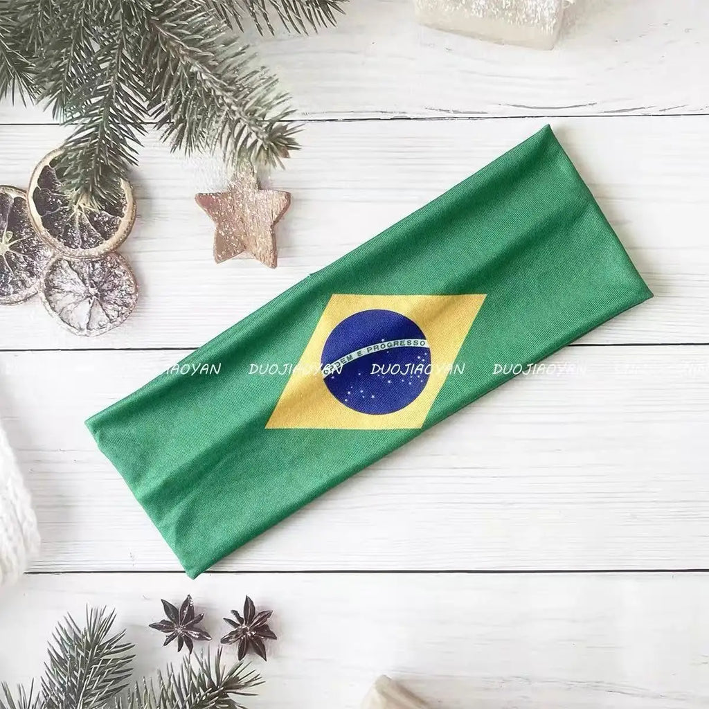 Bandeau de sport pour football américain avec drapeau national 2026, adapté aux garçons et aux filles.
