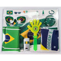 Flagicts Drapeaux du Brésil Lunettes de soleil Écharpe Bracelet Clap your hands Peinture faciale Ensemble pour supporters de football