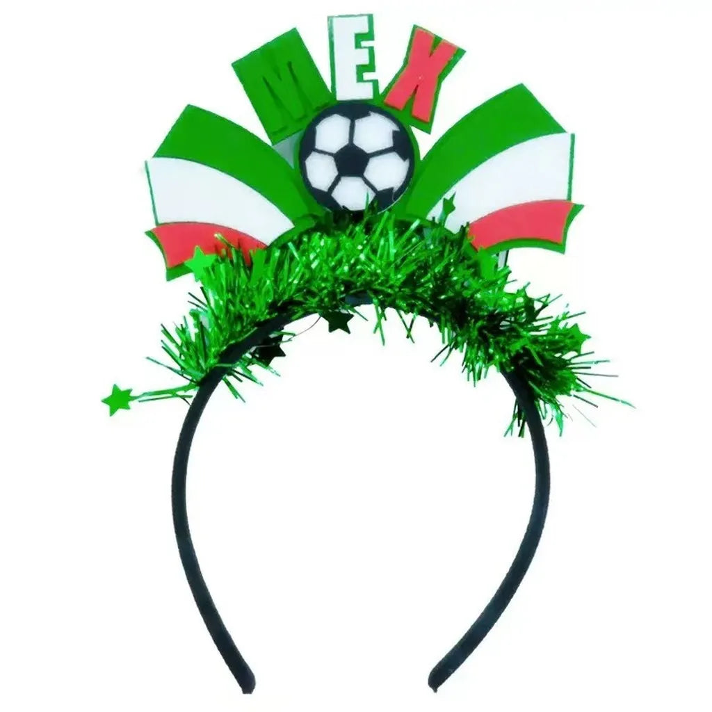 Serre-tête drapeau équipe nationale pour événement football 2026, accessoire de coiffure pour supporter de football et fan de cheerleading