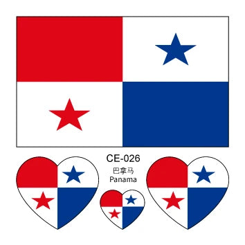 10 feuilles drapeau National tatouage temporaire visage bras hommes femmes faux Tatoo brésil russie amérique allemagne jeux de Football tatouages