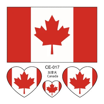 10 feuilles drapeau National tatouage temporaire visage bras hommes femmes faux Tatoo brésil russie amérique allemagne jeux de Football tatouages