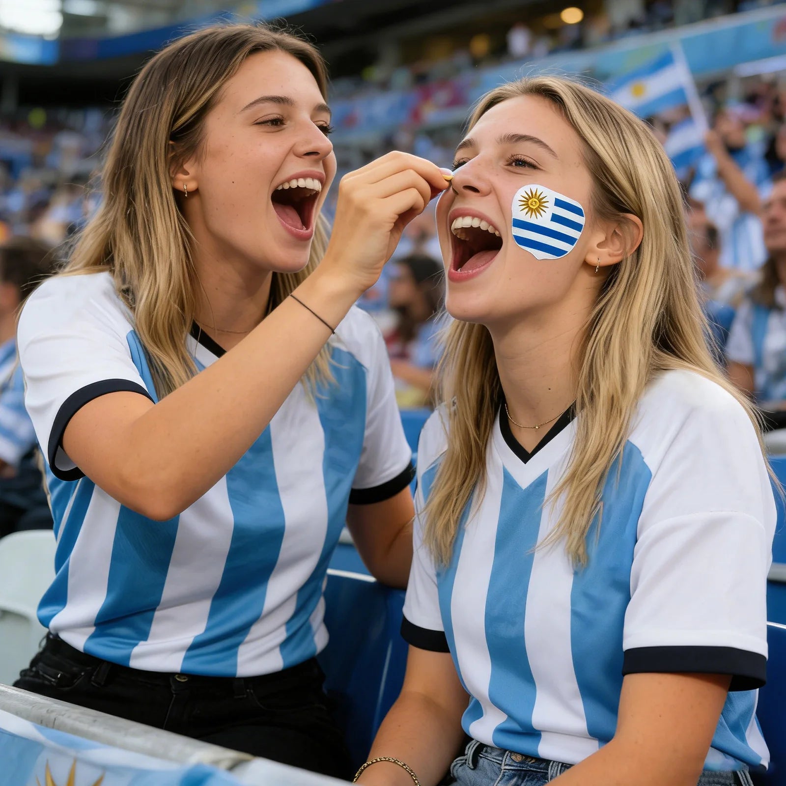 Tatouages/autocollants pour le visage pour les fans de football américain, accessoires de cheering pour événements, tatouage temporaire drapeau national, adapté aux adultes et aux enfants
