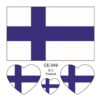 10 feuilles drapeau National tatouage temporaire visage bras hommes femmes faux Tatoo brésil russie amérique allemagne jeux de Football tatouages