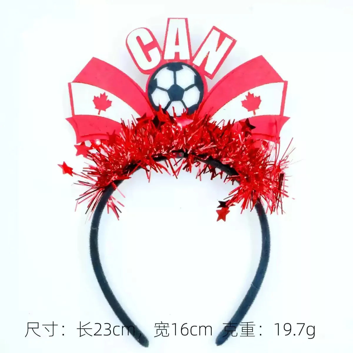 Serre-tête drapeau équipe nationale pour événement football 2026, accessoire de coiffure pour supporter de football et fan de cheerleading