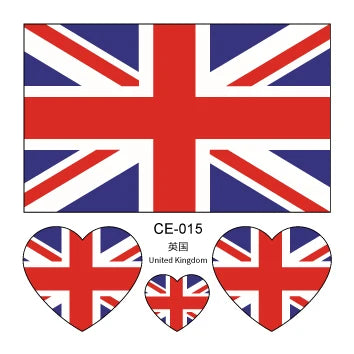 10 feuilles drapeau National tatouage temporaire visage bras hommes femmes faux Tatoo brésil russie amérique allemagne jeux de Football tatouages