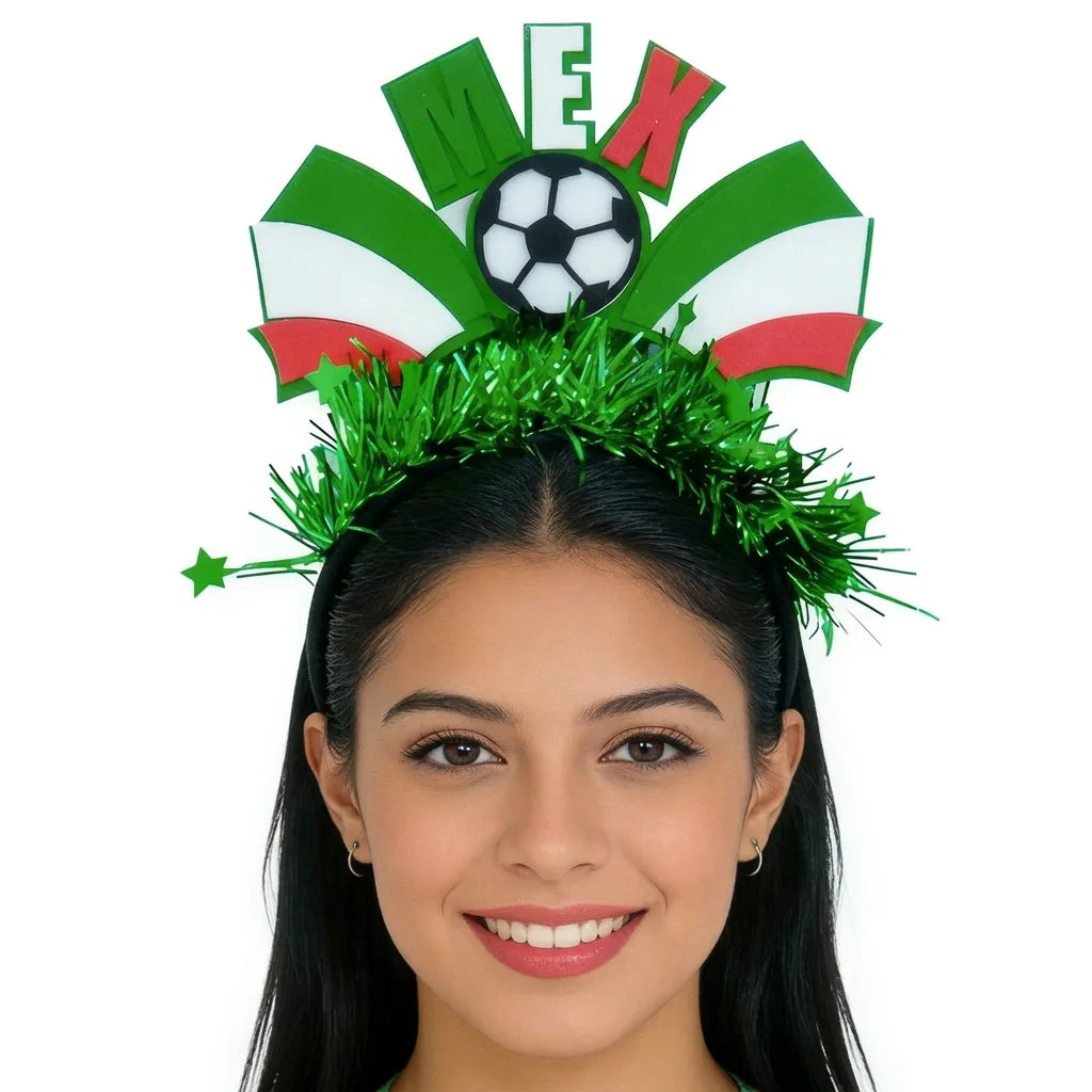 Serre-tête drapeau équipe nationale pour événement football 2026, accessoire de coiffure pour supporter de football et fan de cheerleading