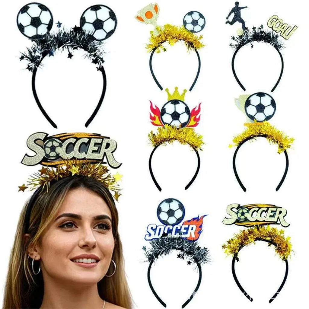 Serre-tête drapeau équipe nationale pour événement football 2026, accessoire de coiffure pour supporter de football et fan de cheerleading