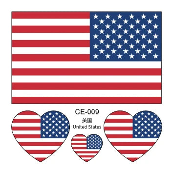 10 feuilles drapeau National tatouage temporaire visage bras hommes femmes faux Tatoo brésil russie amérique allemagne jeux de Football tatouages