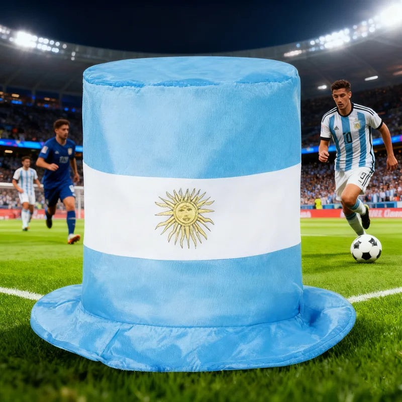 Chapeau de drapeau de l'équipe nationale des événements de football mondial, chapeau haut-de-forme pour les fans du tournoi de football, pour les carnaval et les célébrations de fête de football, 2026