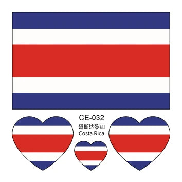 10 feuilles drapeau National tatouage temporaire visage bras hommes femmes faux Tatoo brésil russie amérique allemagne jeux de Football tatouages