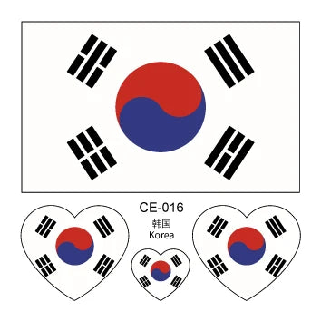 10 feuilles drapeau National tatouage temporaire visage bras hommes femmes faux Tatoo brésil russie amérique allemagne jeux de Football tatouages