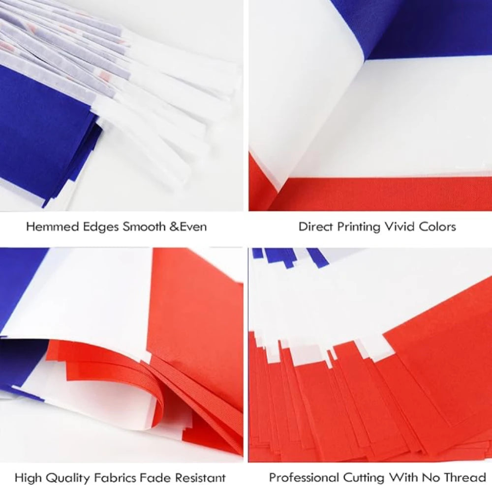 Guirlande de drapeau français de la coupe du monde 2026, 14x21cm, 20 pièces/ensemble
