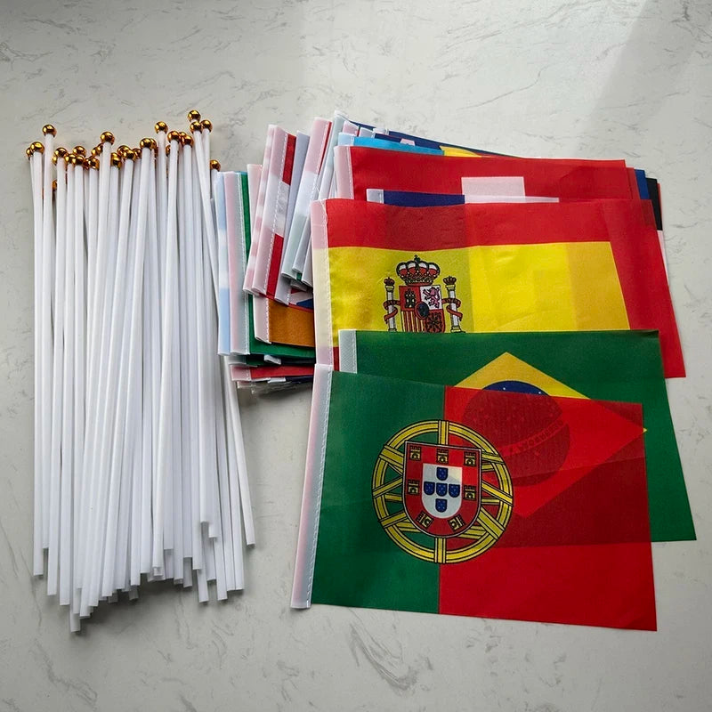 2026 Guirlande de drapeaux nationaux de pays du monde 14x21cm, 48 pièces, pour la Coupe du Monde de Football, décoration événementielle