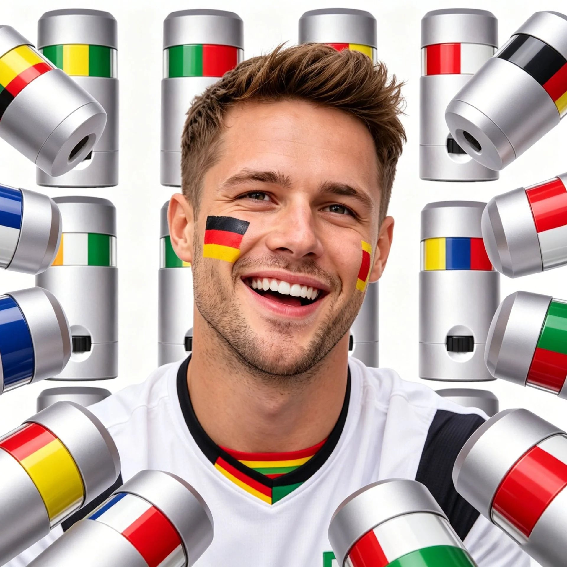 Peinture faciale à l'huile 2026 pour supporters de football, motif drapeau national, pour festivals, fêtes, graffitis et décoration de cheerleading