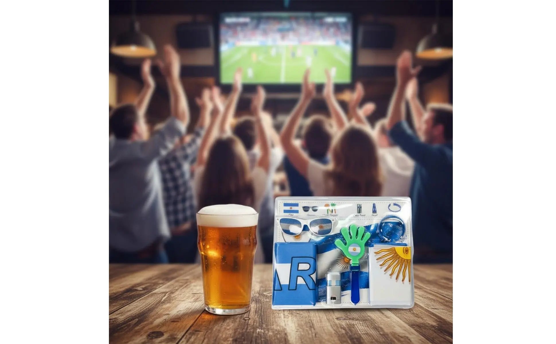 Kit d'accessoires pour supporters sportifs, drapeau national, kit de cheering, fournitures de fête pour les fans de sport, événements sportifs
