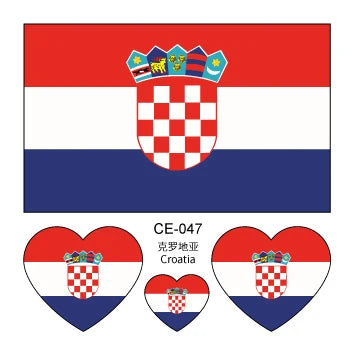 10 feuilles drapeau National tatouage temporaire visage bras hommes femmes faux Tatoo brésil russie amérique allemagne jeux de Football tatouages