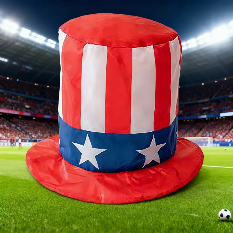 Chapeau de drapeau de l'équipe nationale des événements de football mondial, chapeau haut-de-forme pour les fans du tournoi de football, pour les carnaval et les célébrations de fête de football, 2026