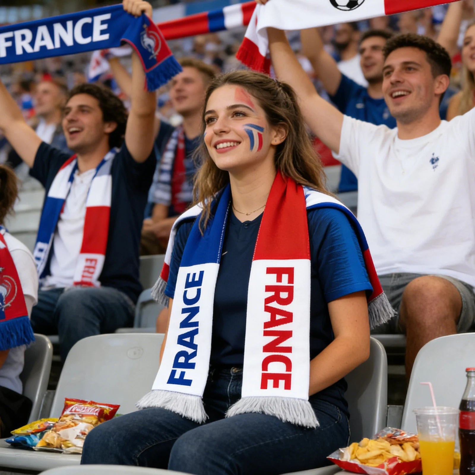 Écharpe de football 7,5×60 cm, accessoires de vêtements pour fans, accessoires de cheering, écharpes drapeau, fournitures de fête
