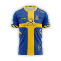 Maillot de football unisexe Espagne bleu et jaune à croix, T-shirt oversize à manches courtes pour équipe de football, Tee-shirt de sport streetwear