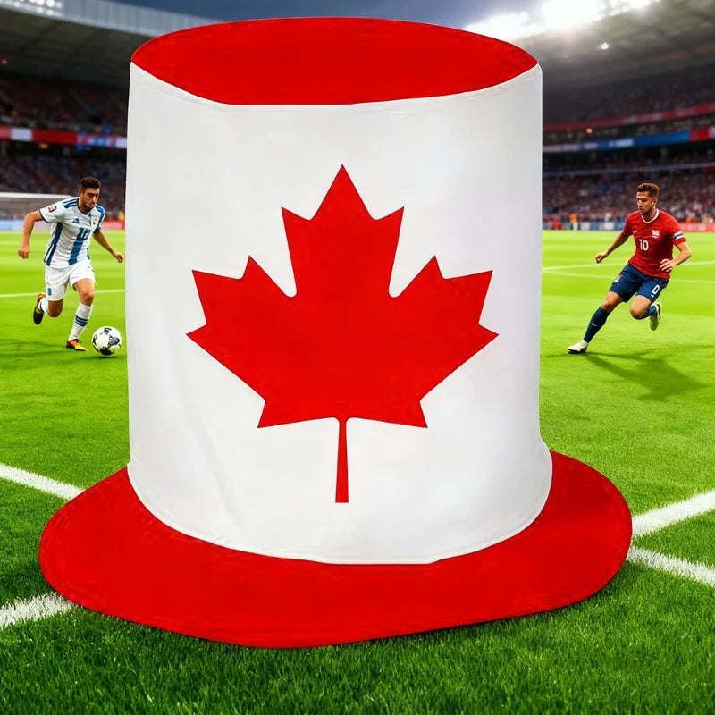 Chapeau de drapeau de l'équipe nationale des événements de football mondial, chapeau haut-de-forme pour les fans du tournoi de football, pour les carnaval et les célébrations de fête de football, 2026