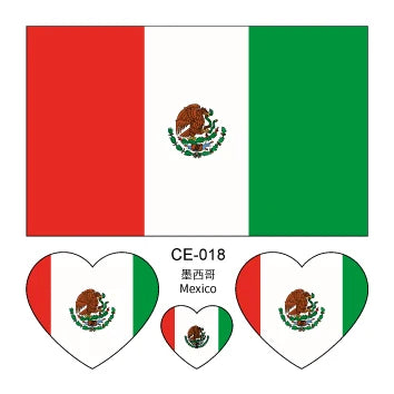 10 feuilles drapeau National tatouage temporaire visage bras hommes femmes faux Tatoo brésil russie amérique allemagne jeux de Football tatouages