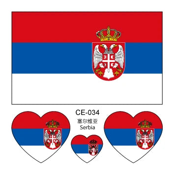 10 feuilles drapeau National tatouage temporaire visage bras hommes femmes faux Tatoo brésil russie amérique allemagne jeux de Football tatouages