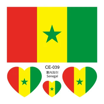 10 feuilles drapeau National tatouage temporaire visage bras hommes femmes faux Tatoo brésil russie amérique allemagne jeux de Football tatouages