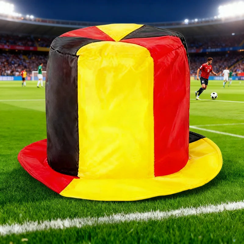 Chapeau de drapeau de l'équipe nationale des événements de football mondial, chapeau haut-de-forme pour les fans du tournoi de football, pour les carnaval et les célébrations de fête de football, 2026