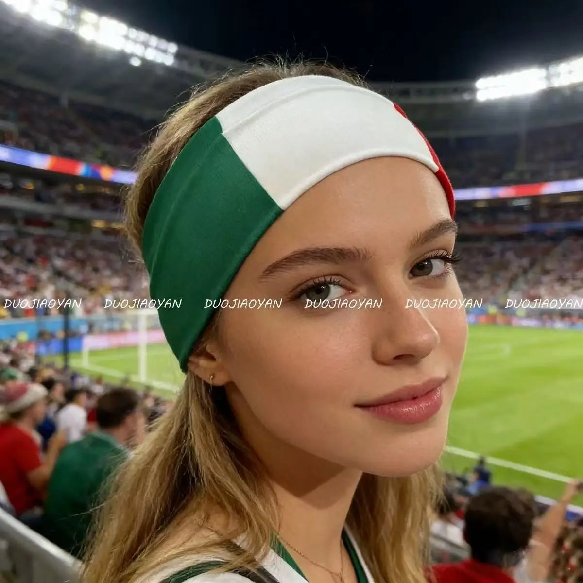 Bandeau de sport pour football américain avec drapeau national 2026, adapté aux garçons et aux filles.
