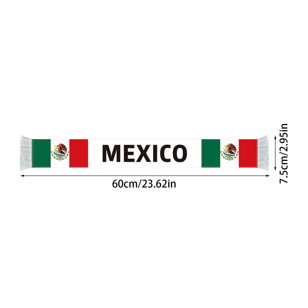 Écharpe de football 7,5×60 cm, accessoires de vêtements pour fans, accessoires de cheering, écharpes drapeau, fournitures de fête