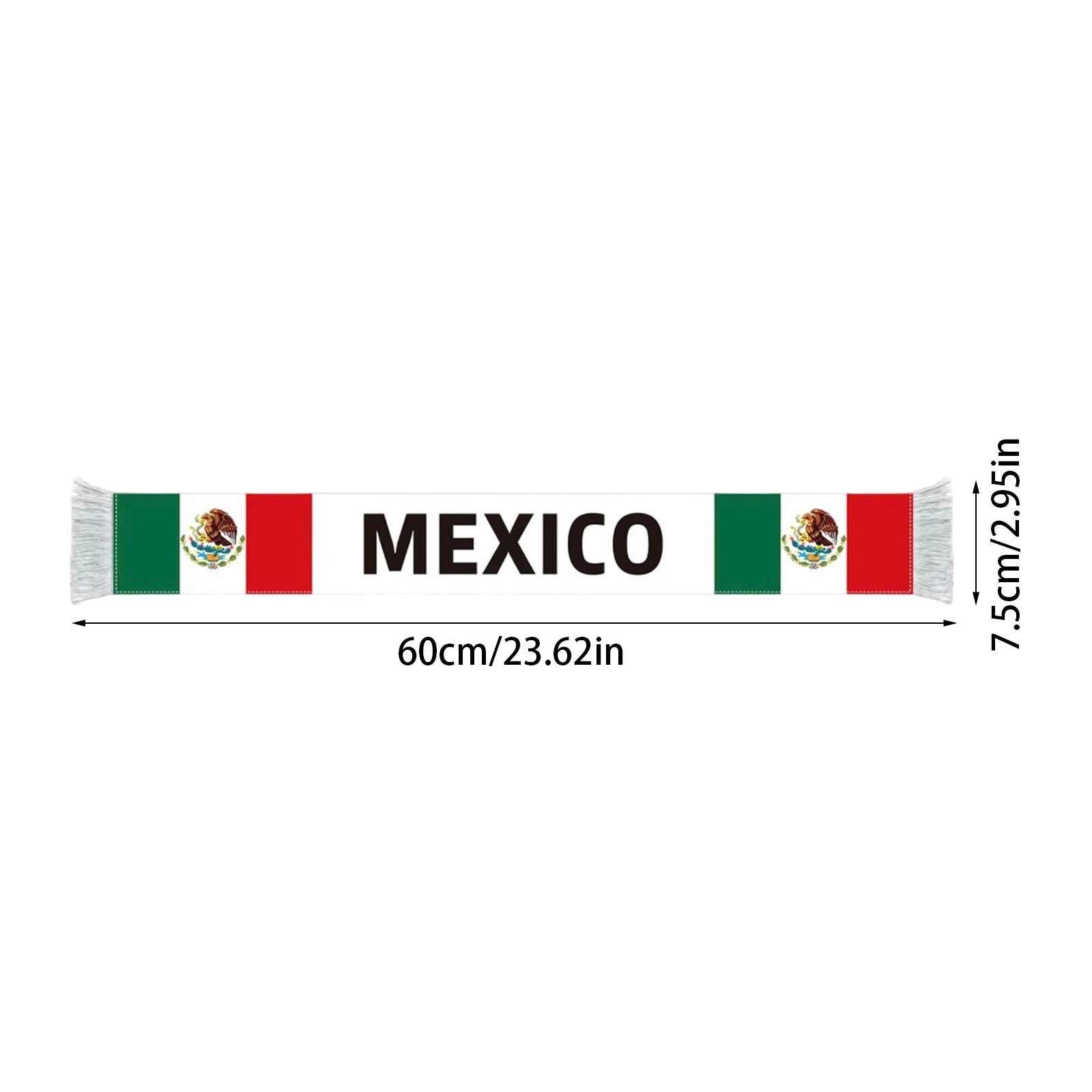 Écharpe de football 7,5×60 cm, accessoires de vêtements pour fans, accessoires de cheering, écharpes drapeau, fournitures de fête