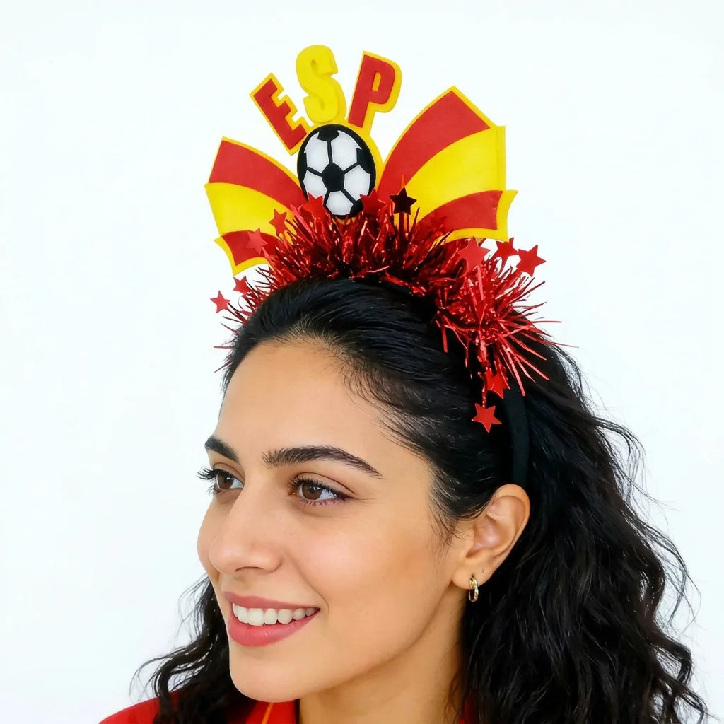 Serre-tête drapeau équipe nationale pour événement football 2026, accessoire de coiffure pour supporter de football et fan de cheerleading
