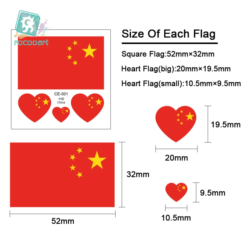 10 feuilles drapeau National tatouage temporaire visage bras hommes femmes faux Tatoo brésil russie amérique allemagne jeux de Football tatouages