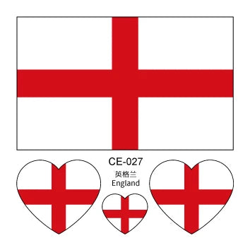 10 feuilles drapeau National tatouage temporaire visage bras hommes femmes faux Tatoo brésil russie amérique allemagne jeux de Football tatouages