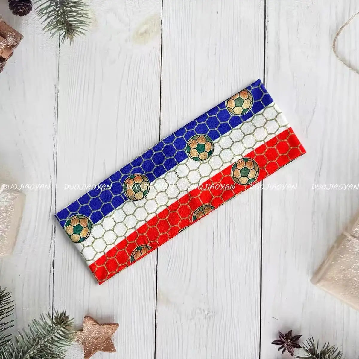 Bandeau de sport pour football américain avec drapeau national 2026, adapté aux garçons et aux filles.