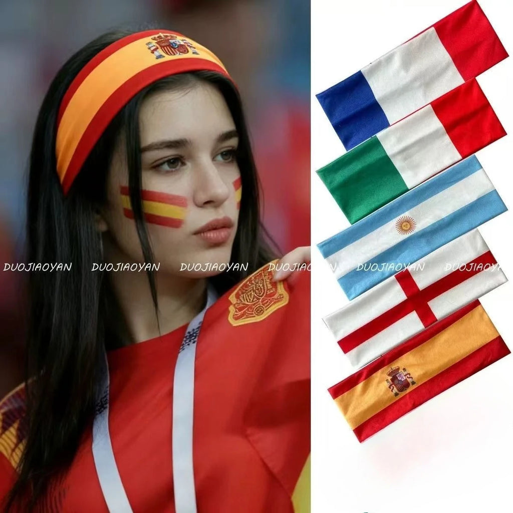 Bandeau de sport pour football américain avec drapeau national 2026, adapté aux garçons et aux filles.