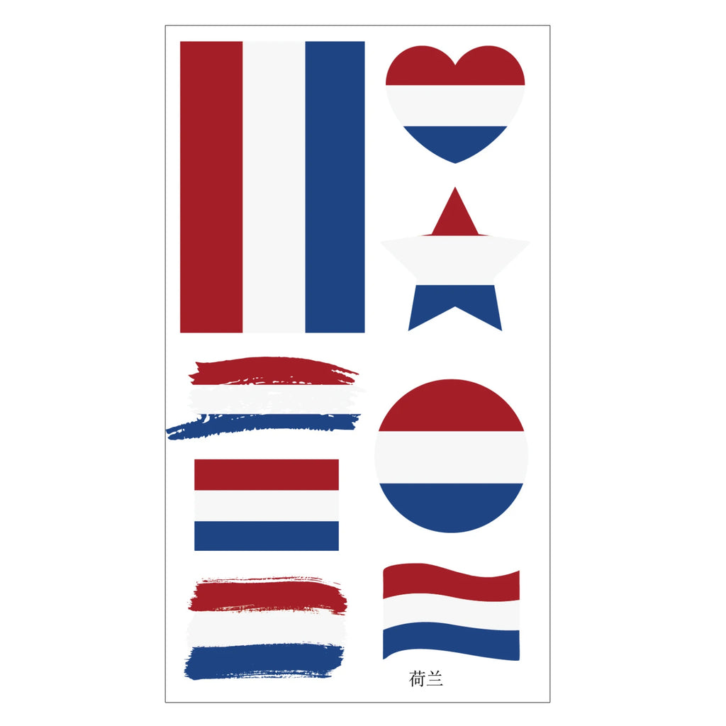Tatouages/autocollants pour le visage pour les fans de football américain, accessoires de cheering pour événements, tatouage temporaire drapeau national, adapté aux adultes et aux enfants