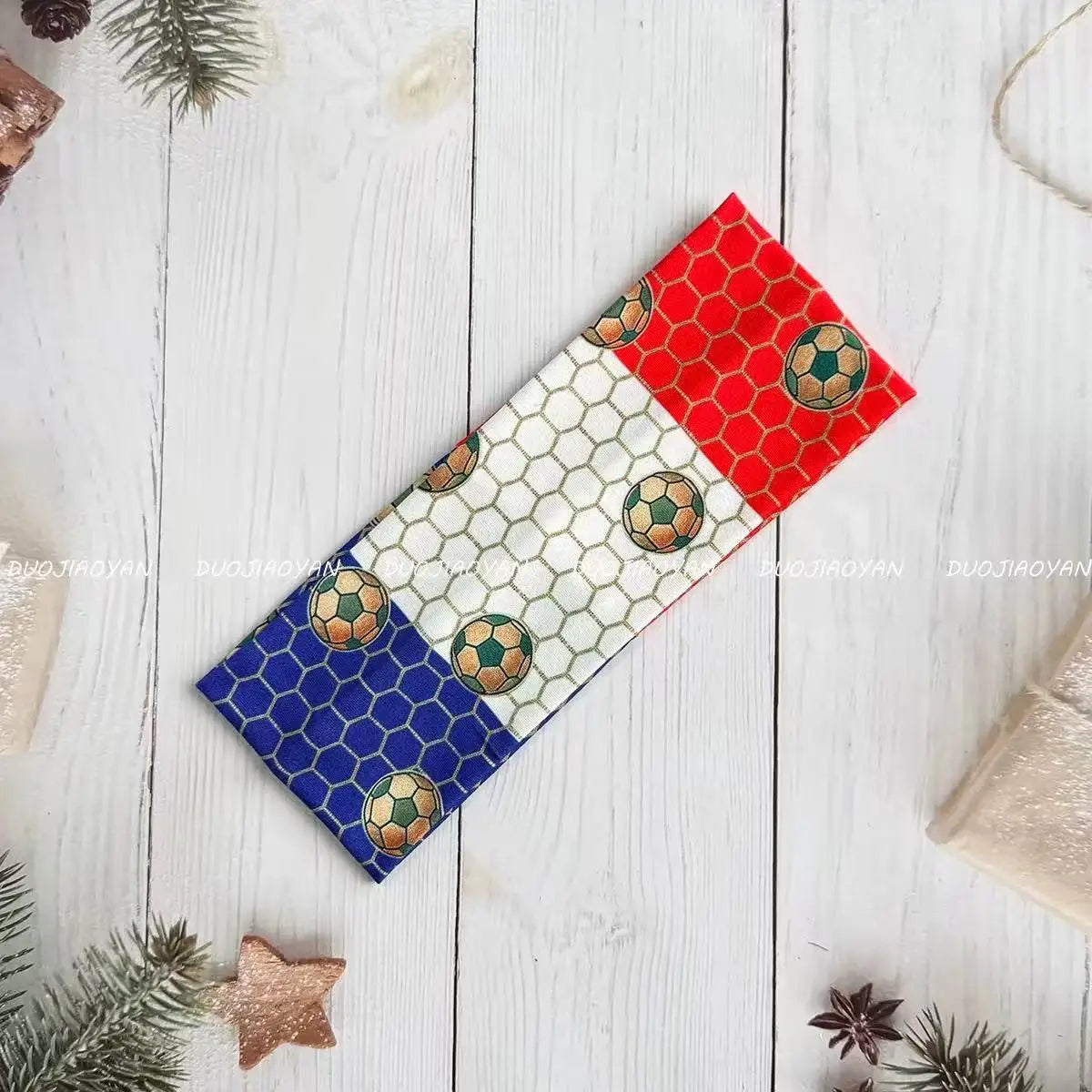 Bandeau de sport pour football américain avec drapeau national 2026, adapté aux garçons et aux filles.