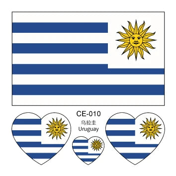 10 feuilles drapeau National tatouage temporaire visage bras hommes femmes faux Tatoo brésil russie amérique allemagne jeux de Football tatouages