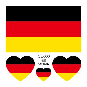 10 feuilles drapeau National tatouage temporaire visage bras hommes femmes faux Tatoo brésil russie amérique allemagne jeux de Football tatouages
