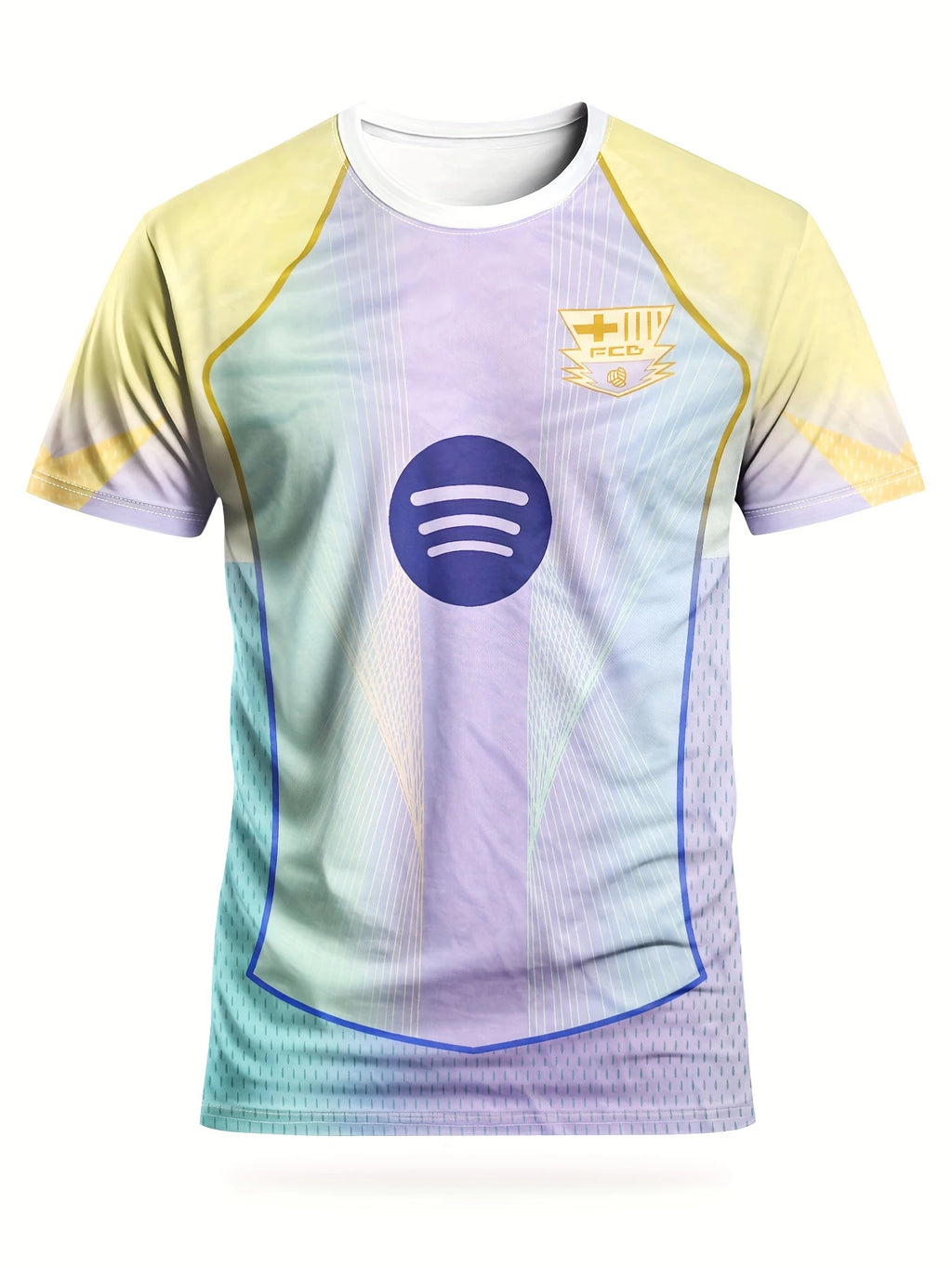 Maillot de football pour hommes, motif de dessin animé, col rond, haut de sport confortable, adapté aux matchs d'entraînement et aux vêtements décontractés quotidiens