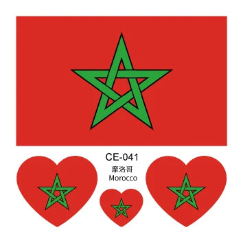 10 feuilles drapeau National tatouage temporaire visage bras hommes femmes faux Tatoo brésil russie amérique allemagne jeux de Football tatouages