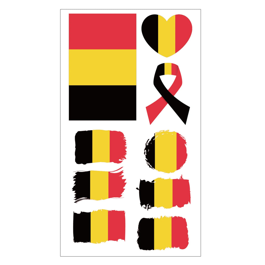 Tatouages/autocollants pour le visage pour les fans de football américain, accessoires de cheering pour événements, tatouage temporaire drapeau national, adapté aux adultes et aux enfants