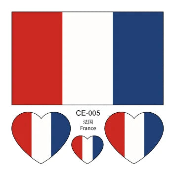 10 feuilles drapeau National tatouage temporaire visage bras hommes femmes faux Tatoo brésil russie amérique allemagne jeux de Football tatouages